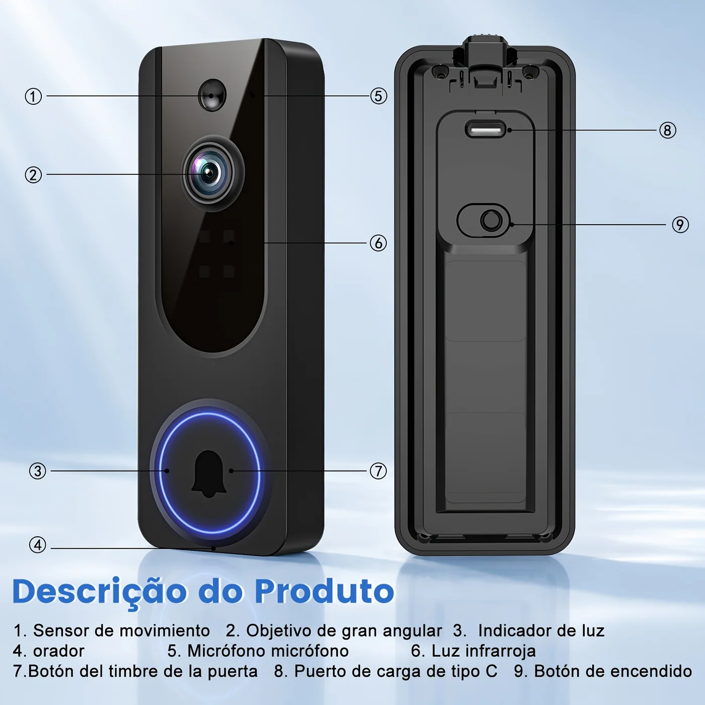 1655P Wireless Doorbell Security Camera view 4