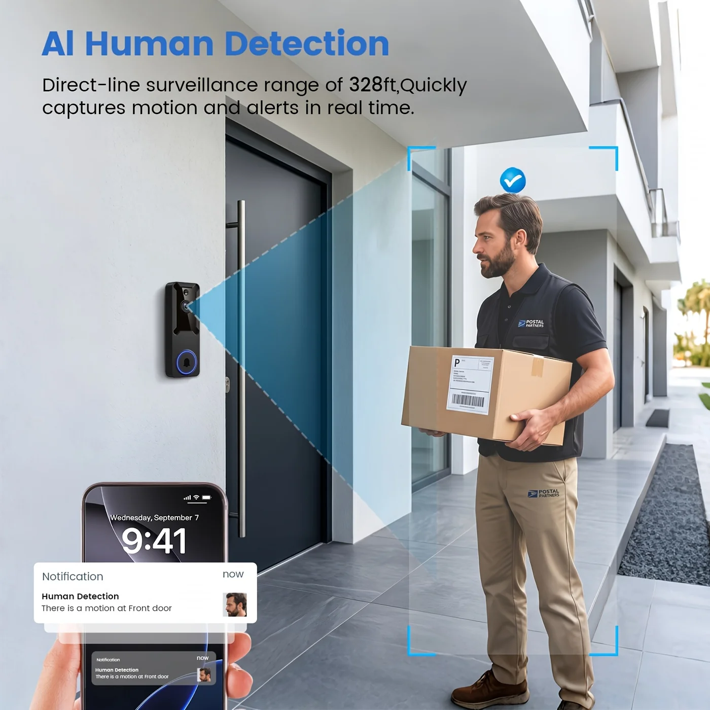 Smart Wireless Doorbell Camera System view 3