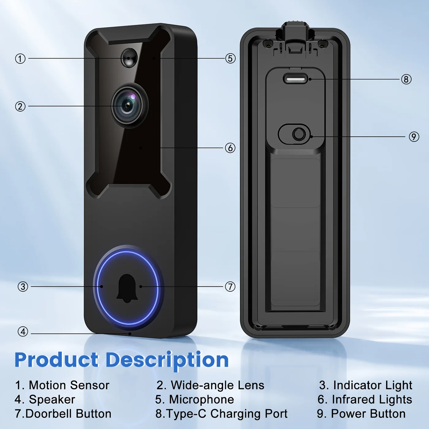 Smart Wireless Doorbell Camera System view 5