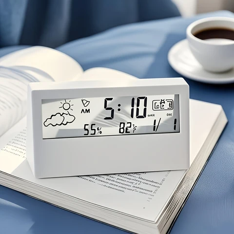 Modern Square Alarm Clock view 1