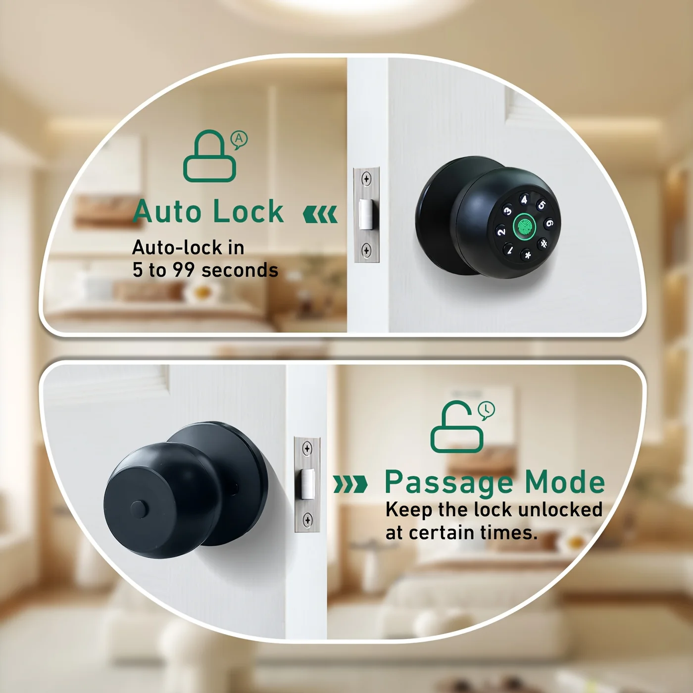 Fingerprint Smart Door Knob view 3