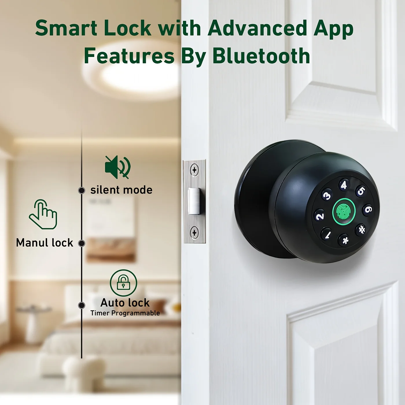 Fingerprint Smart Door Knob view 7