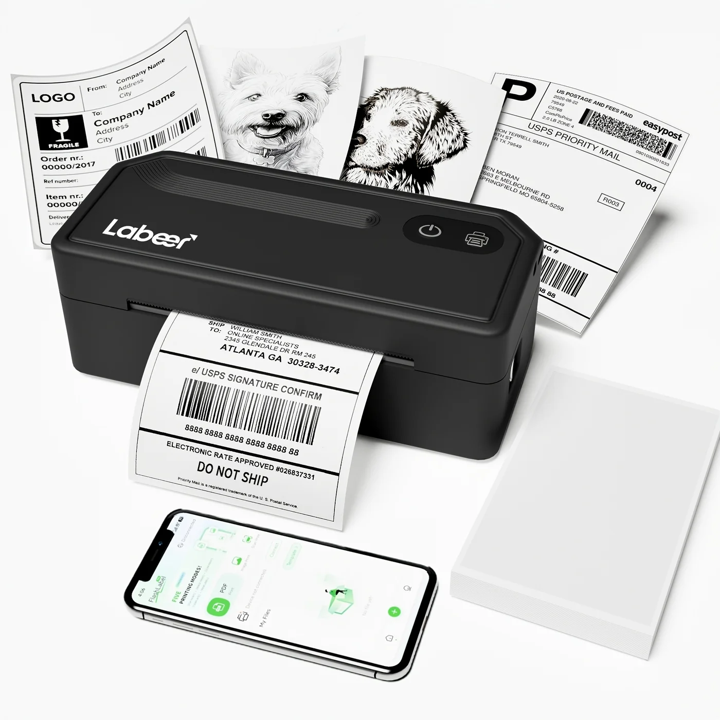 LABEER Desktop Shipping Label Printer view 1