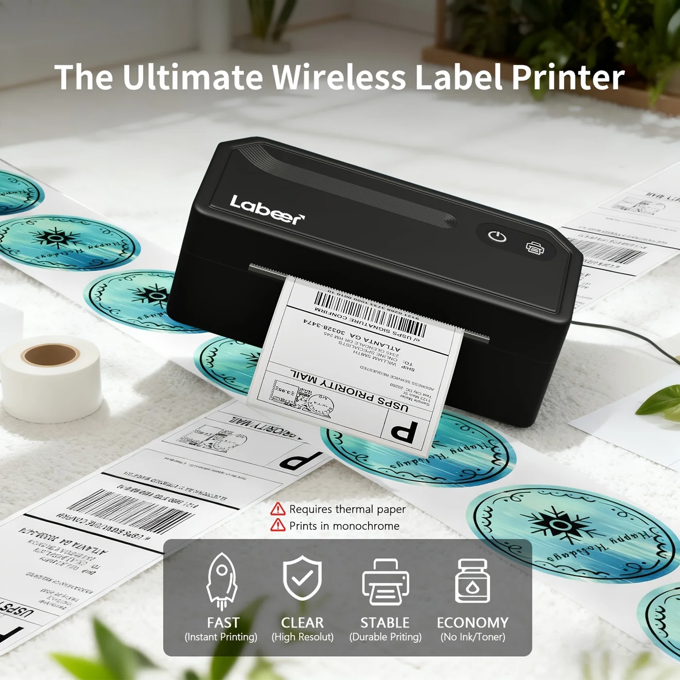 LABEER Desktop Shipping Label Printer view 6