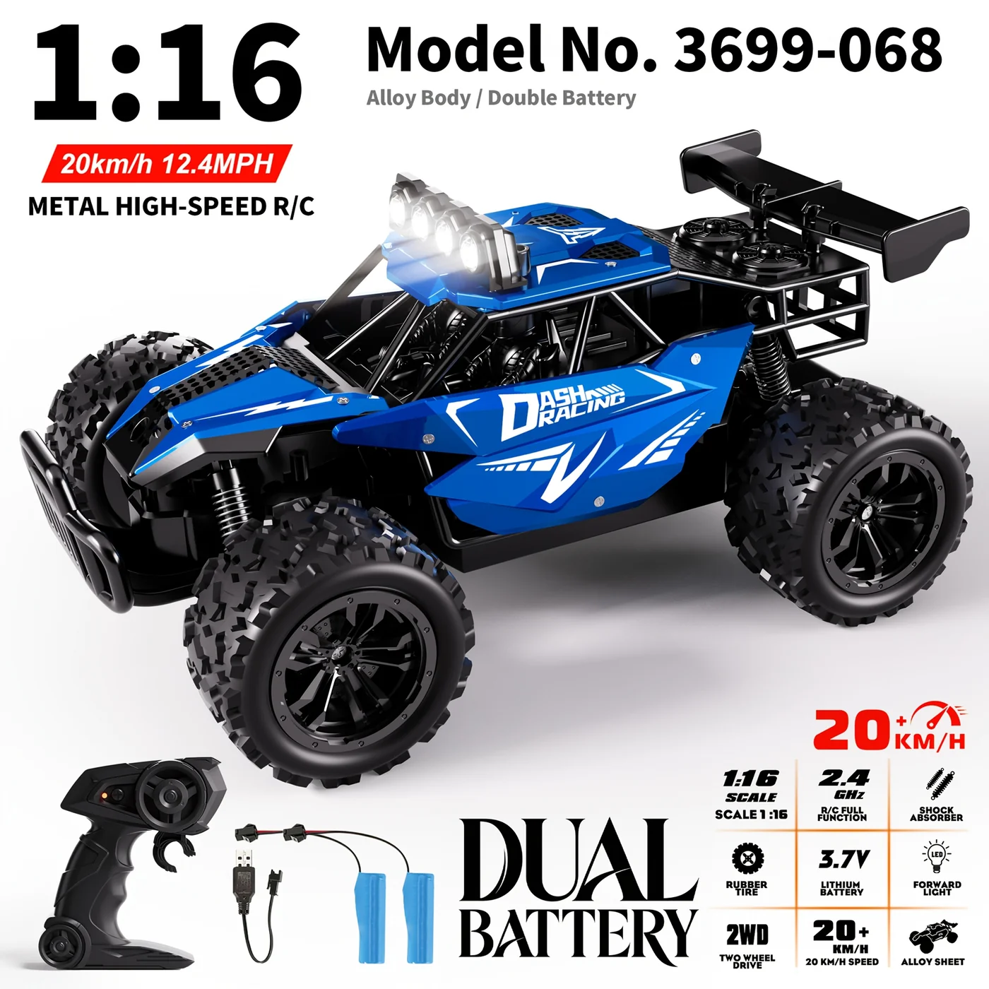 J-068 Dual Battery RC Car view 1
