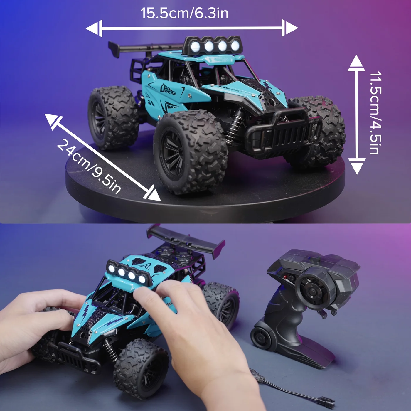J-068 Dual Battery RC Car view 2