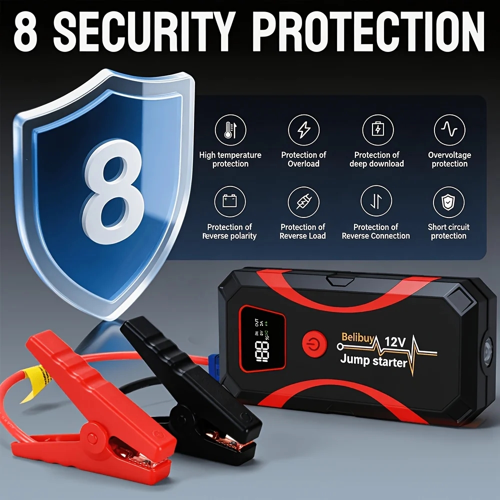 Portable Car Jump Starter Power Bank view 6
