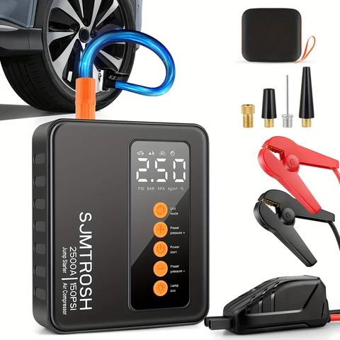 All-in-1 Portable Car Jump Starter 150PSI Air Compressor view 1