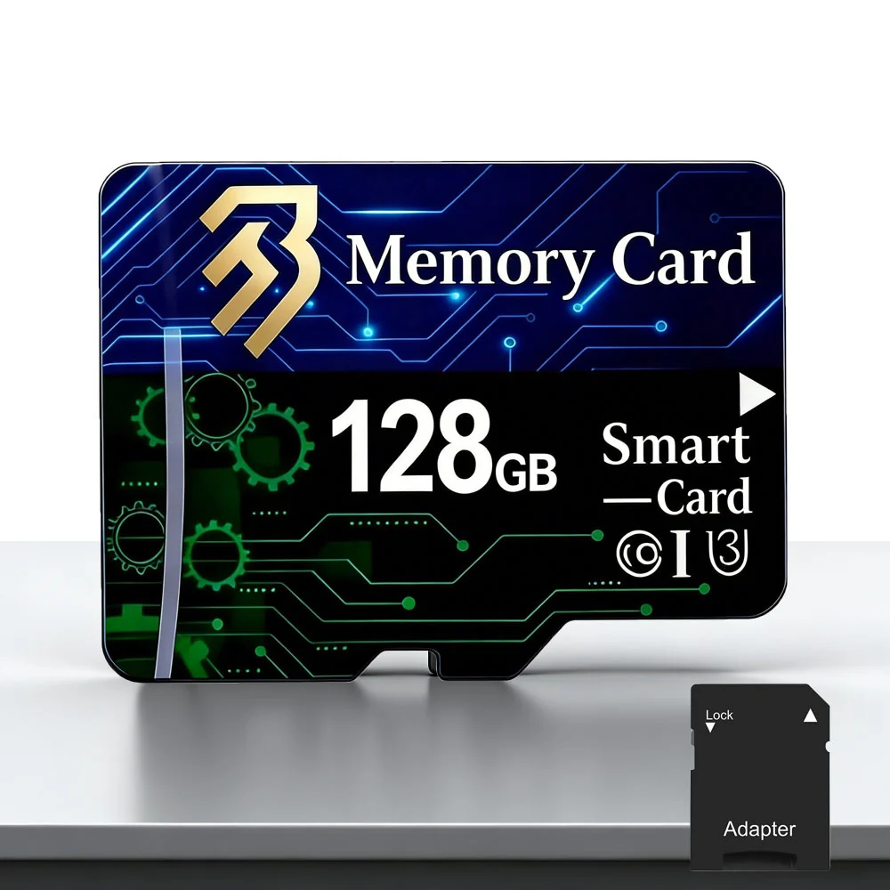 128GB High-Speed Micro SD Card Adapter Class 10 UHS-1 view 1