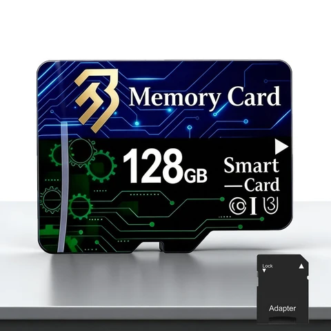 128GB High-Speed Micro SD Card Adapter Class 10 UHS-1 view 1