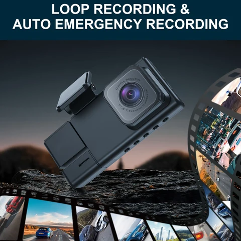 2K 1080P Front Rear Dash Camera