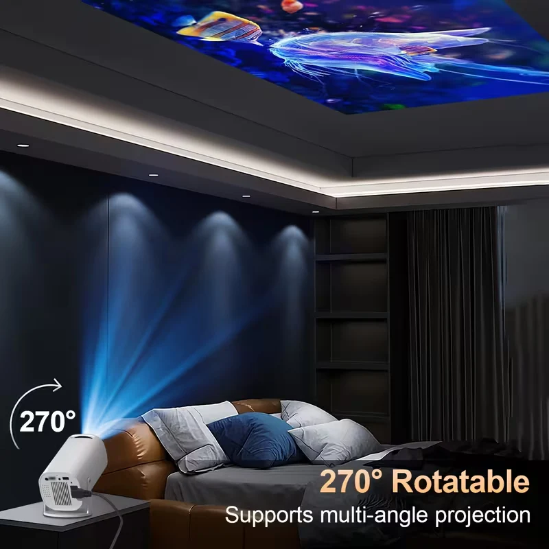 Mini Projector with WiFi 6 and BT 5.2