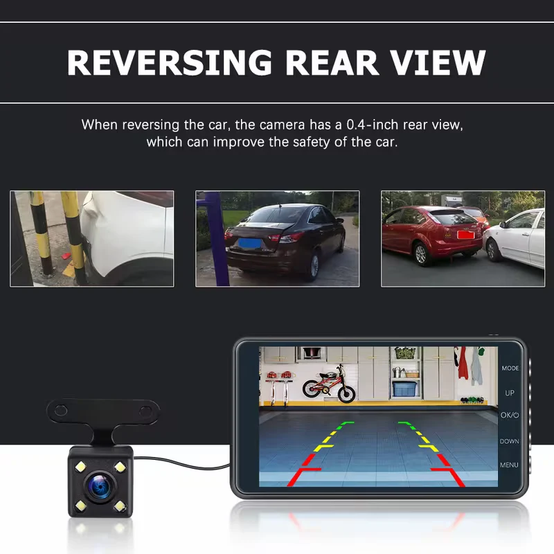 1080P HD Front and Cabin Dual-Camera Dash Cam