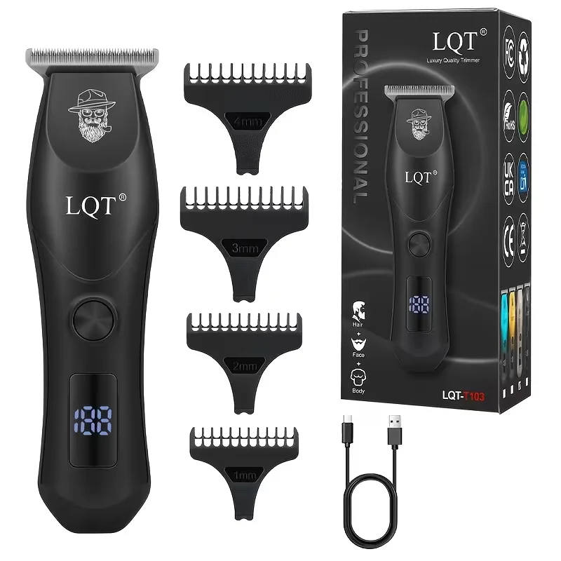 Men's Hair Clipper, Electric Hair Trimming Scissors, USB Charging, Small Hair Clipper, Multi-functional Hair Grooming Set with LED Display, Hair-cutting-shaving-gift for Men, Father's Day Gift