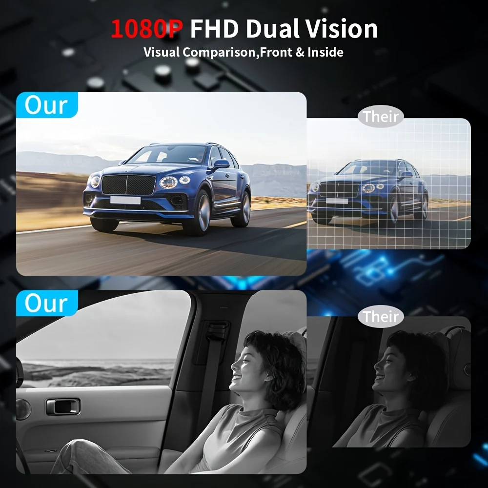1080P dual-camera dash cam