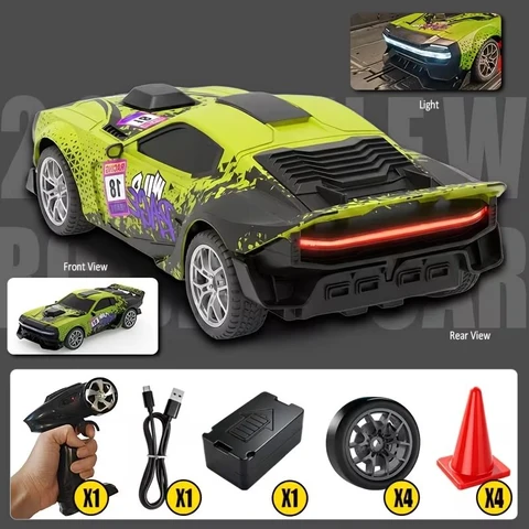 2.4G Wireless Remote Control Drift Racing Car, High Speed Cool RC Toy Car with LED Lights, 2026 New Style Birthday Gift Toys for Boys. RC Drift Car, Remote Control Drift Car. Drift Tires RC Car, Toys for Boys/ Boys' Toys, New Year Toys