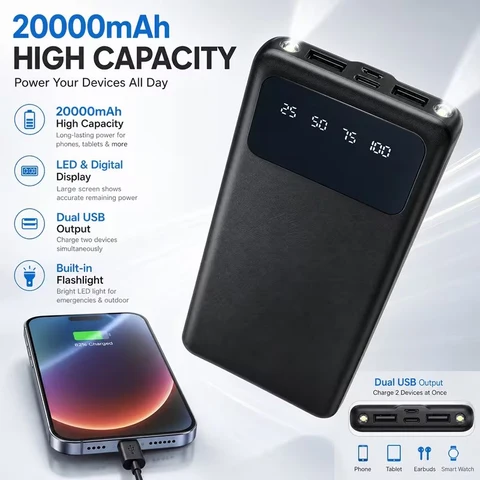 20000Mah High Capacity Mobile Power Bank