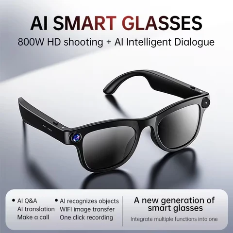 Smart Camera Glasses with 8MP Wide Angle Lens