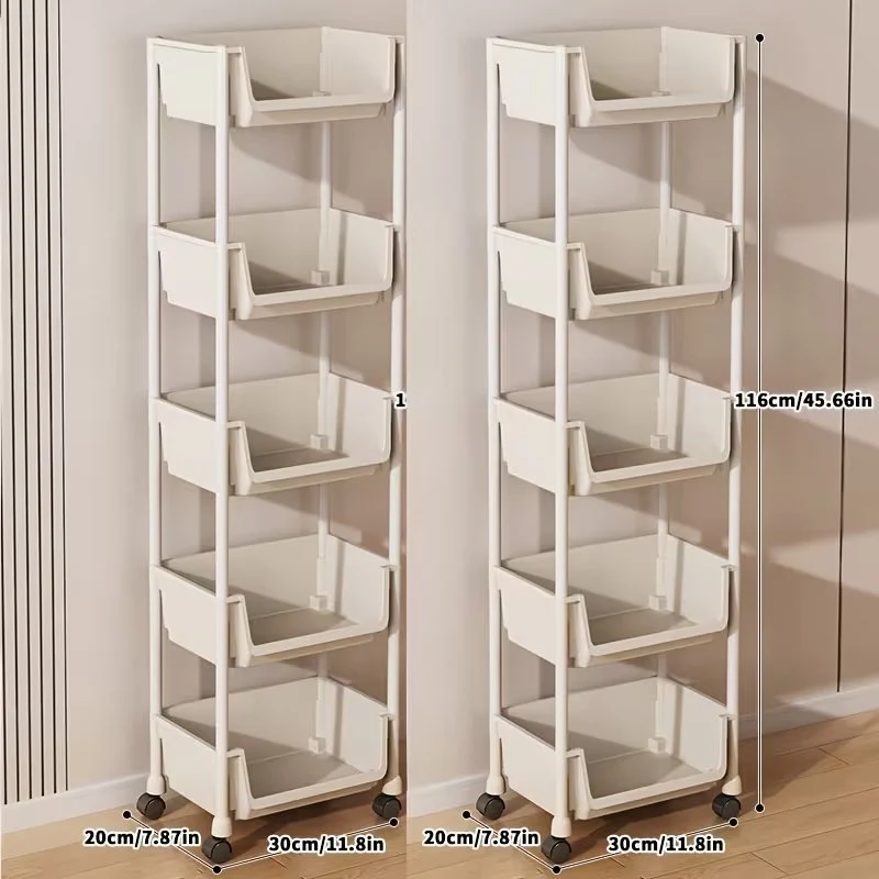 5 Layer White Storage Rack,