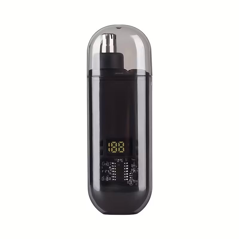 Digital Display Nose Hair Trimmer with Transparent Capsule Design