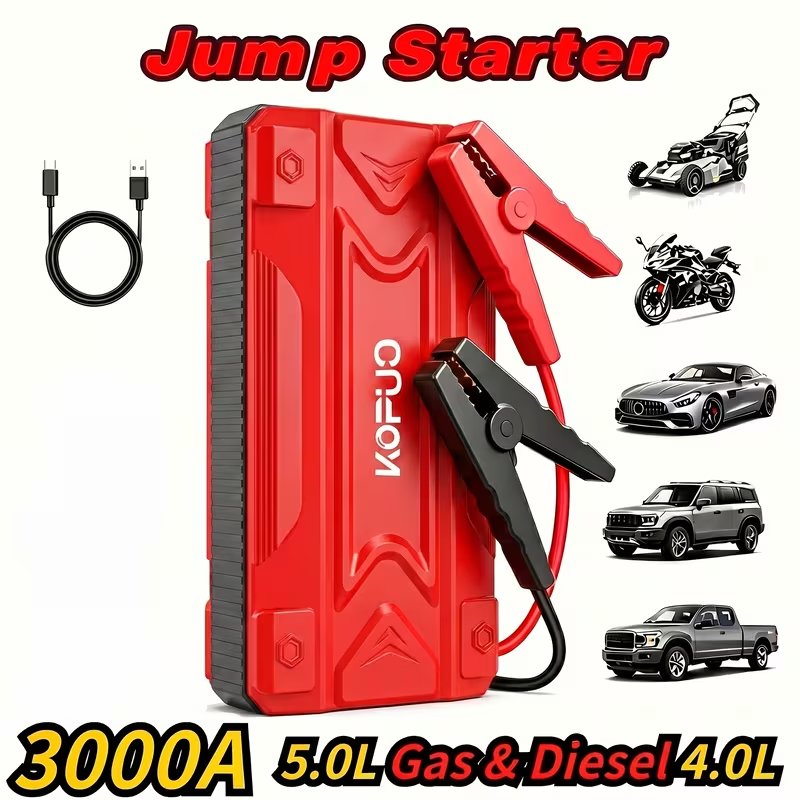 Kofuo 3000A Jump Starter Portable Car Battery Booster