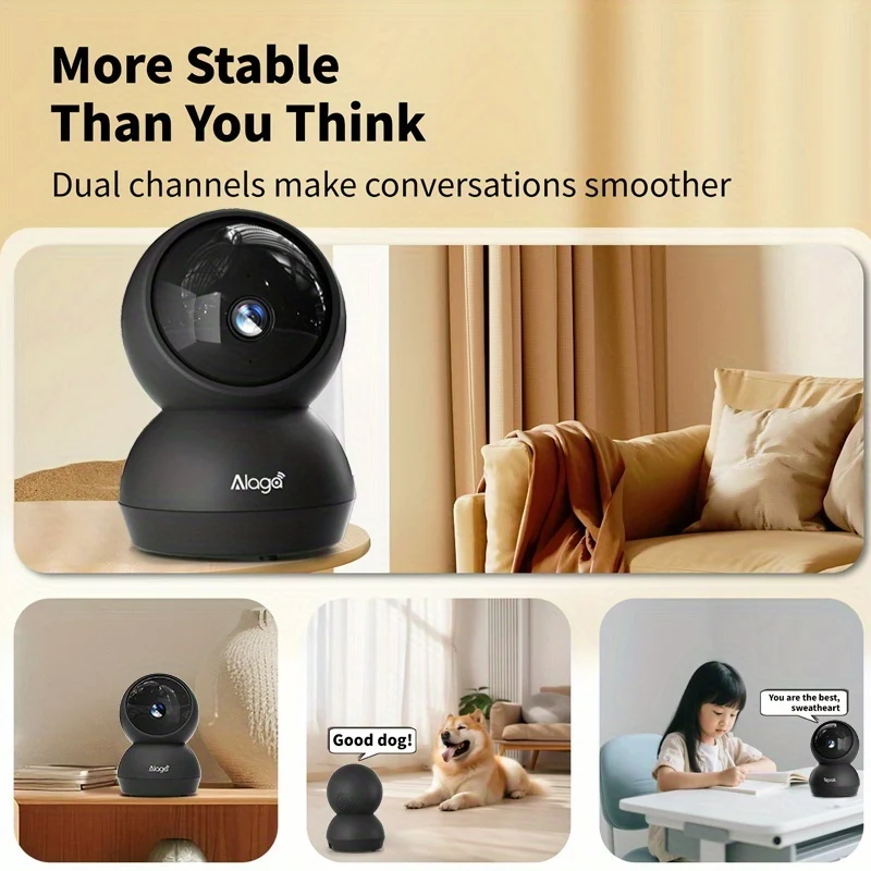 2K 4MP 360 Panoramic WiFi Security Camera White view 5