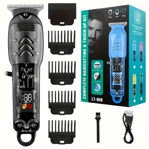 Men's Electric Hair Clipper Cordless Transparent view 1