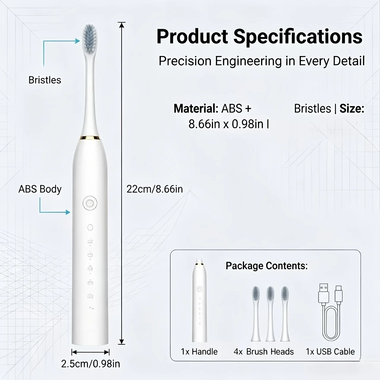 Adult Sonic Electric Toothbrush view 6