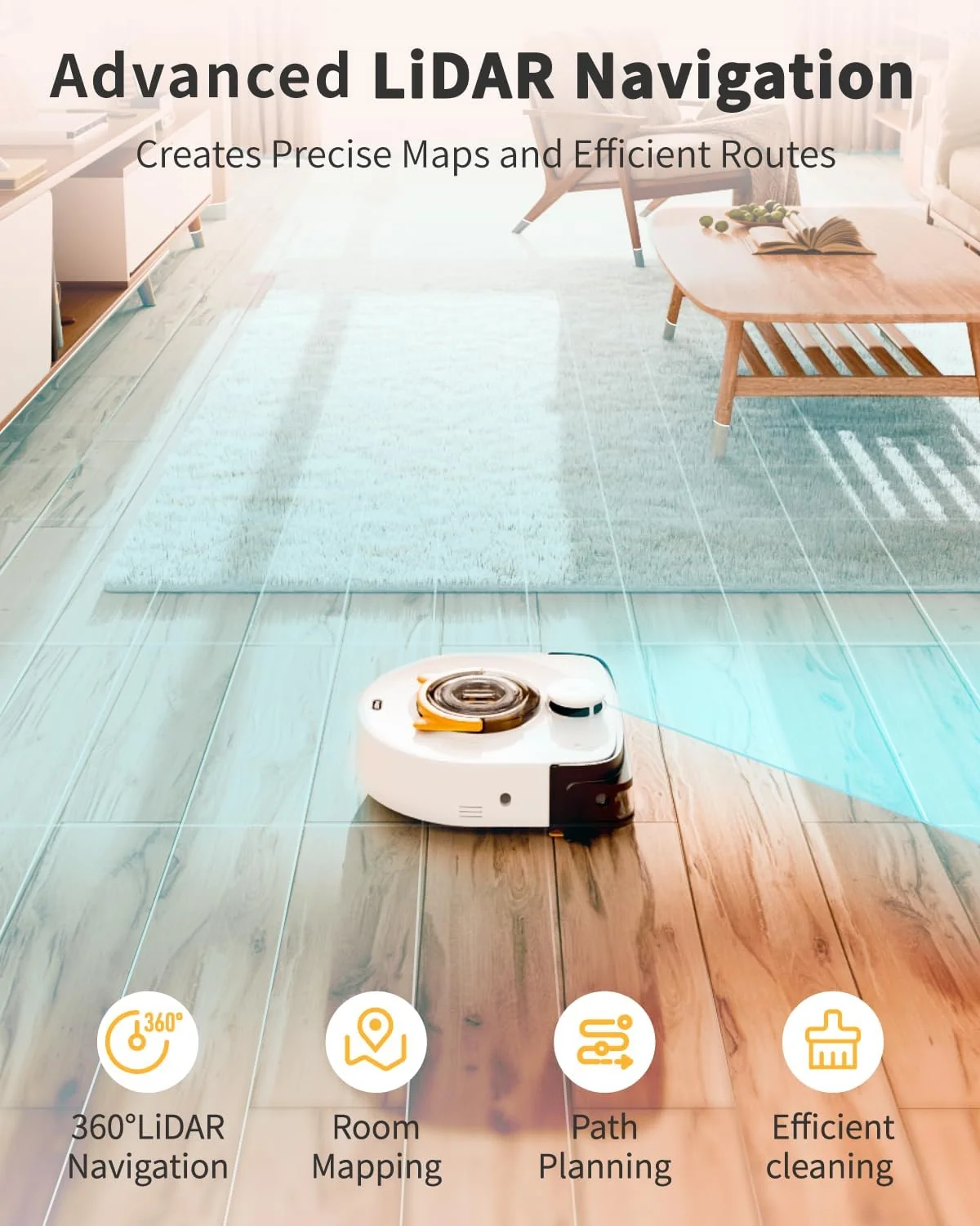 UBPET V10 Robot Vacuum Cleaner – 22,000Pa Ultra-Strong Suction