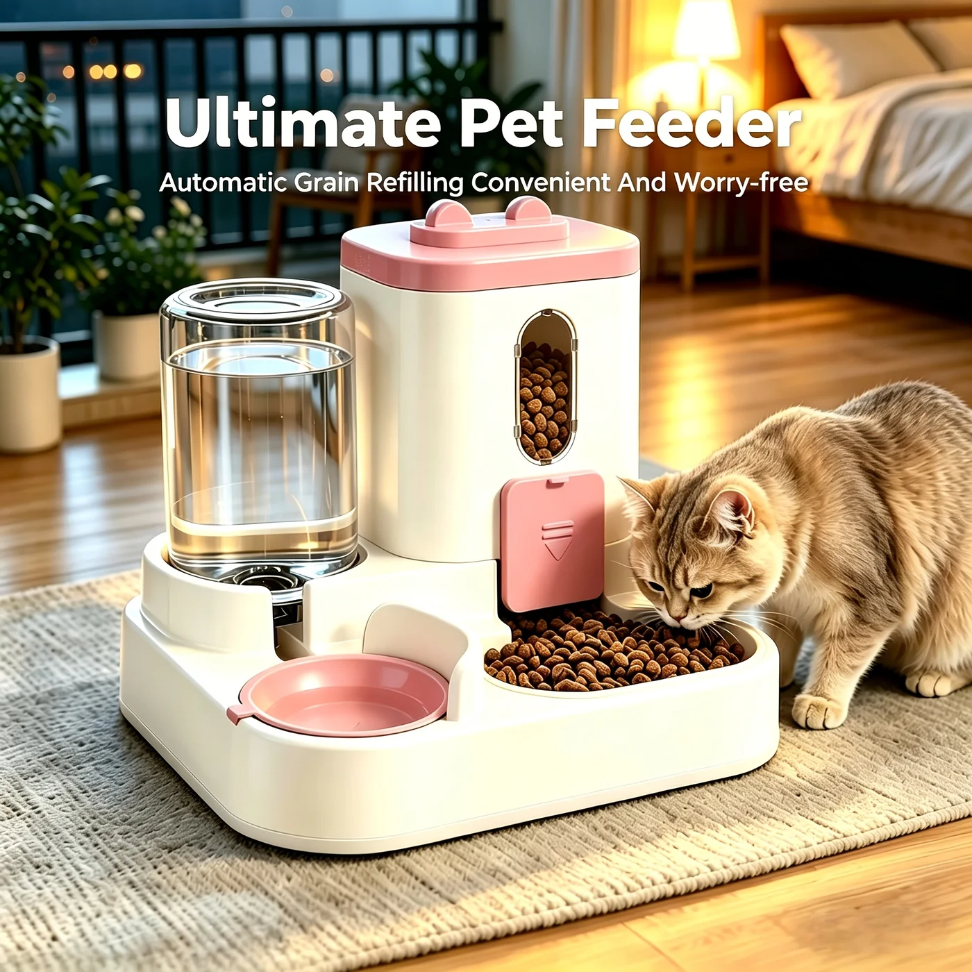 Cat Dog Automatic 2-in-1 Pet Feeder view 1