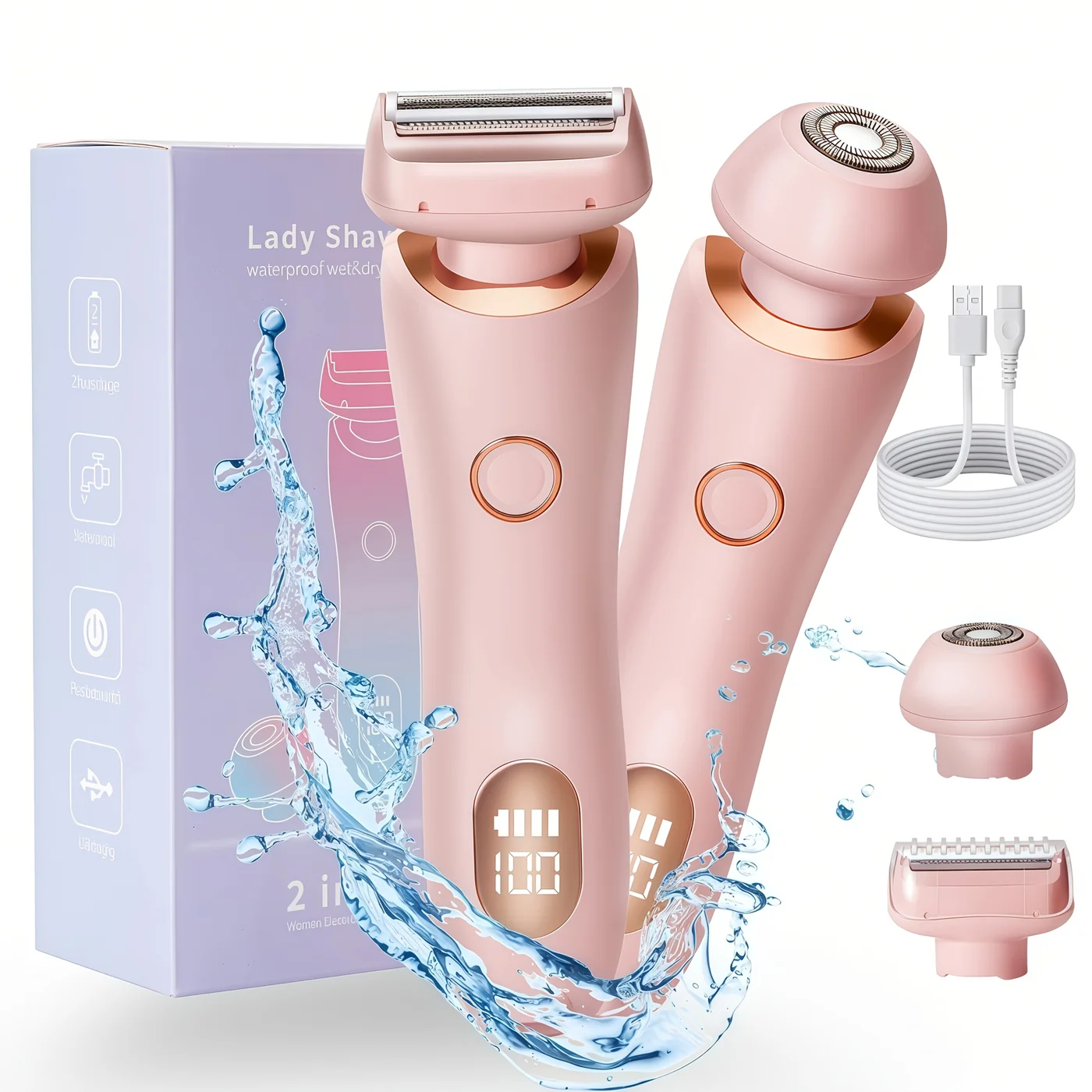 2-in-1 Bikini Trimmer for Women Electric Razor view 1