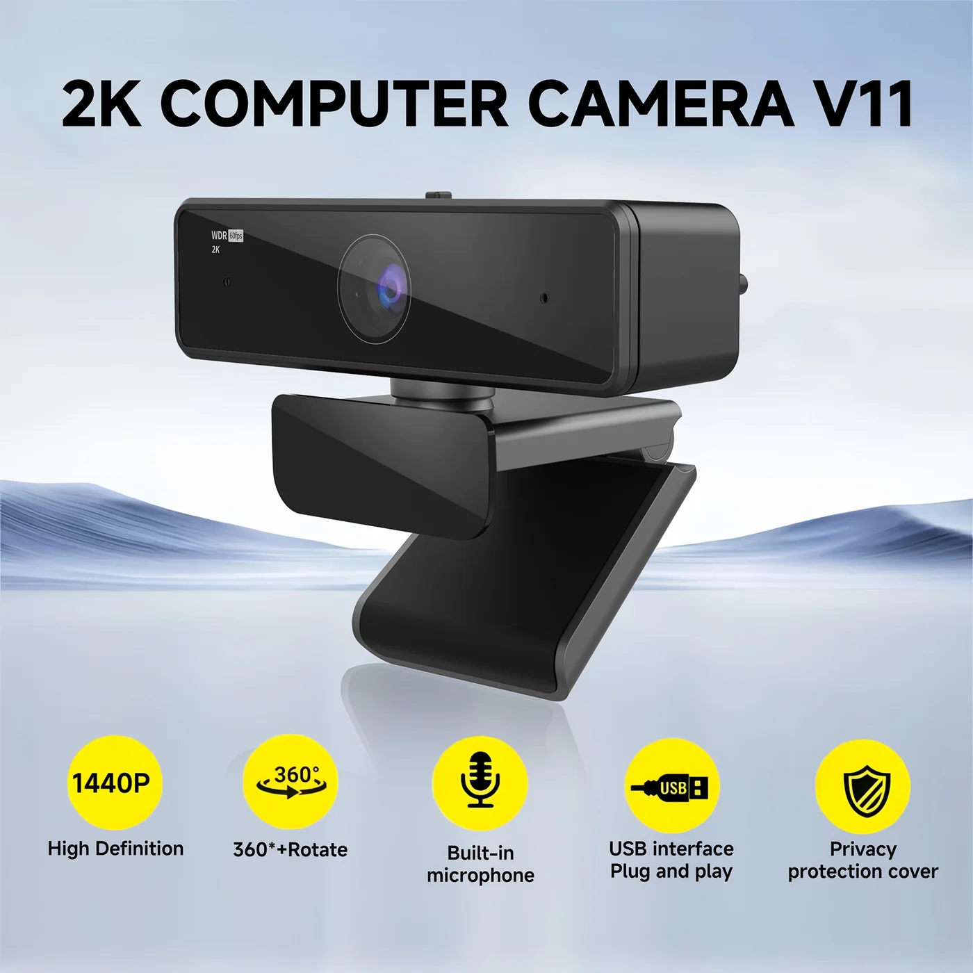 NUROUM 2K Auto Focus Webcam view 1