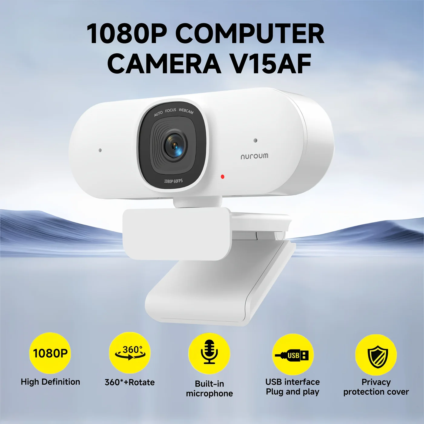 NUROUM 1080P Auto Focus Webcam view 4