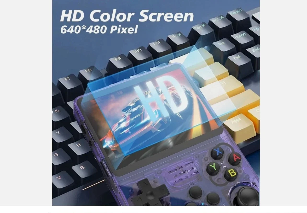 R36S Retro Handheld Video Game Console 64GB 3.5-Inch IPS Screen