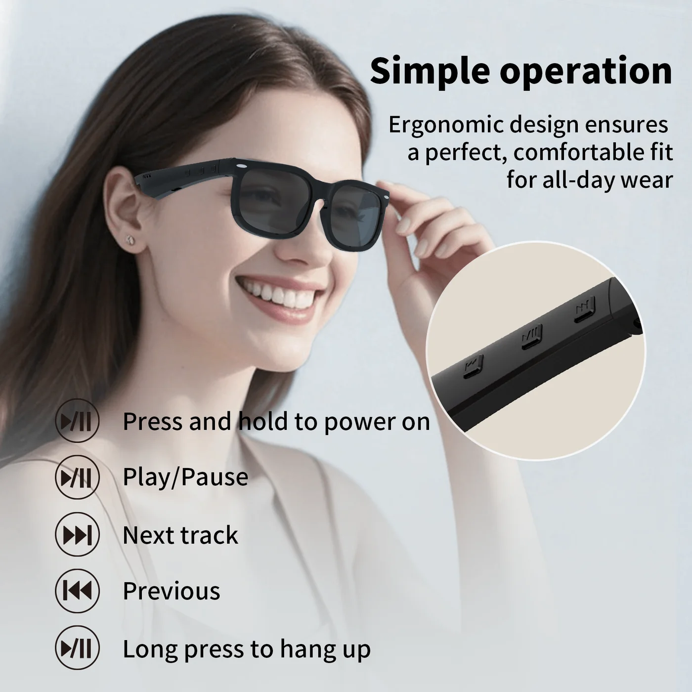 Wireless Glasses with Microphone view 6