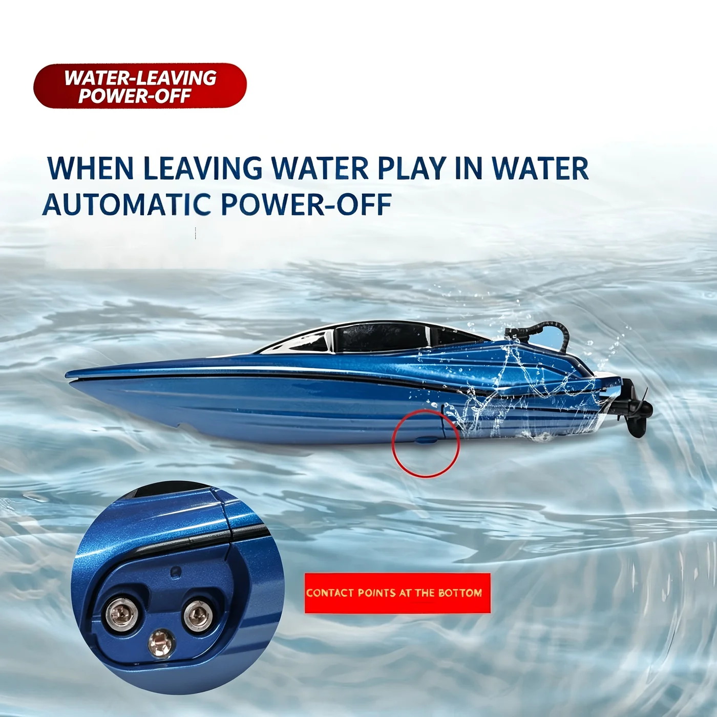 Mini RC Racing Boat view 4