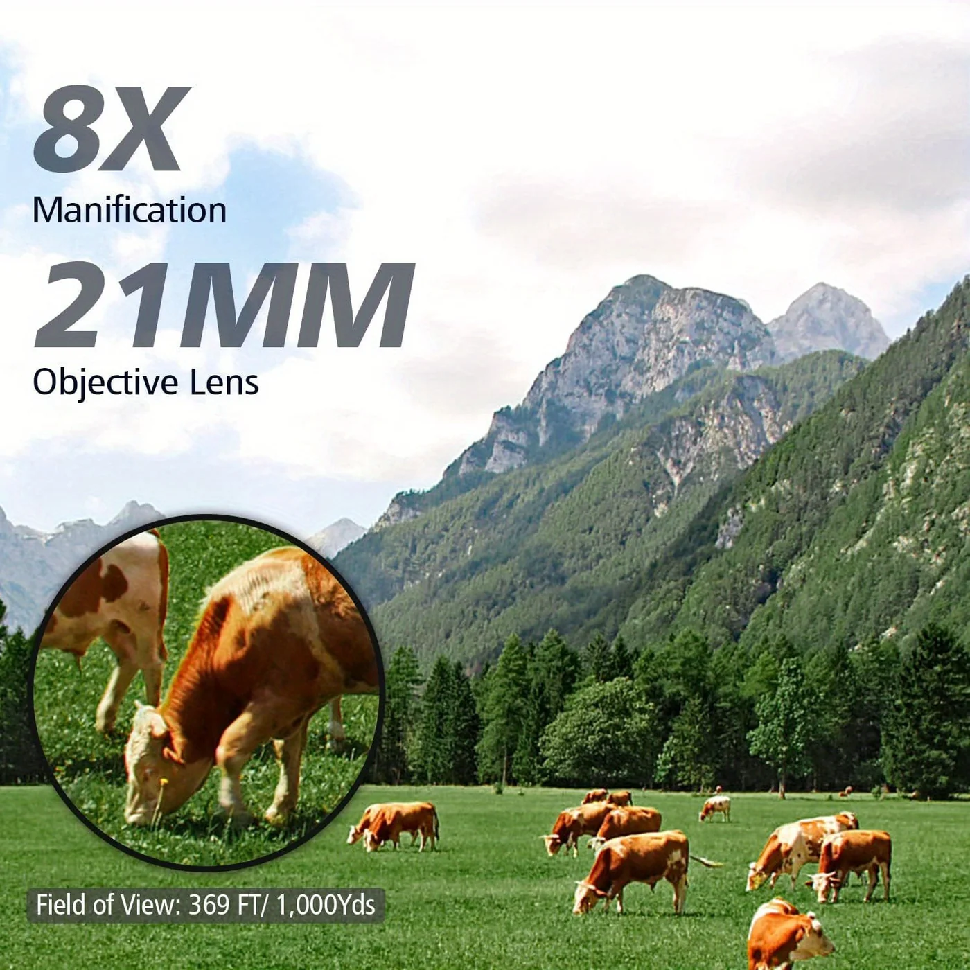 8X21 Mini Pocket Binoculars view 3