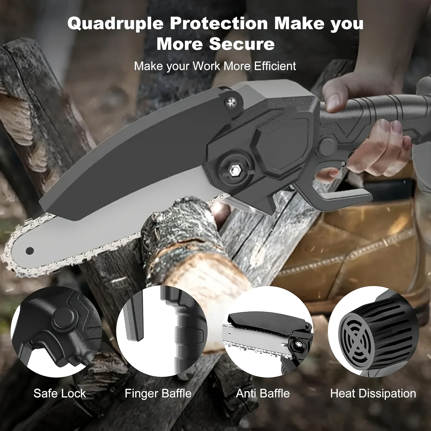 6-Inch Mini Chainsaw view 2